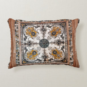 arabesque marble texture abstract vintage backgrou decorative cushion