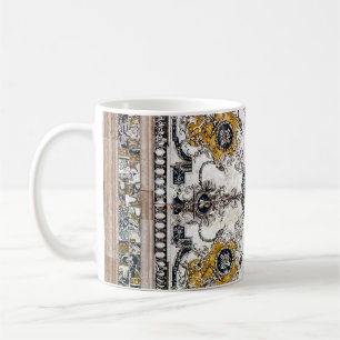 Arabesque Marble Texture Vintage Patchwork Coffee Mug