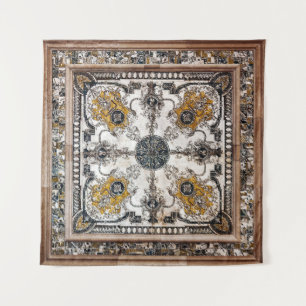Arabesque Marble Texture Vintage Patchwork Tapestry