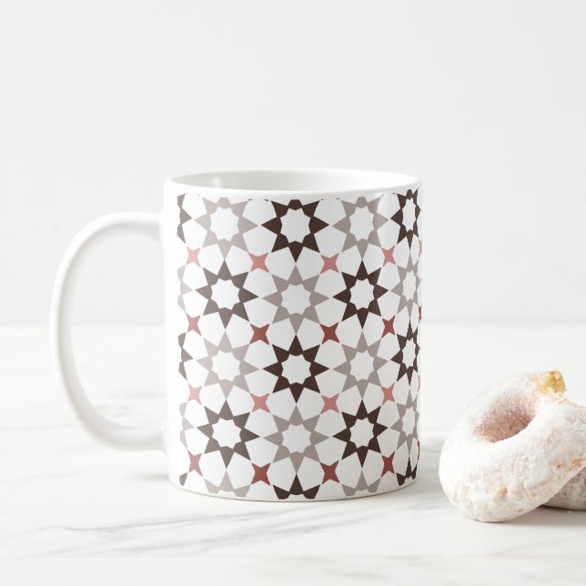 Arabesque Moroccan pattern Coffee Mug (With Donut)