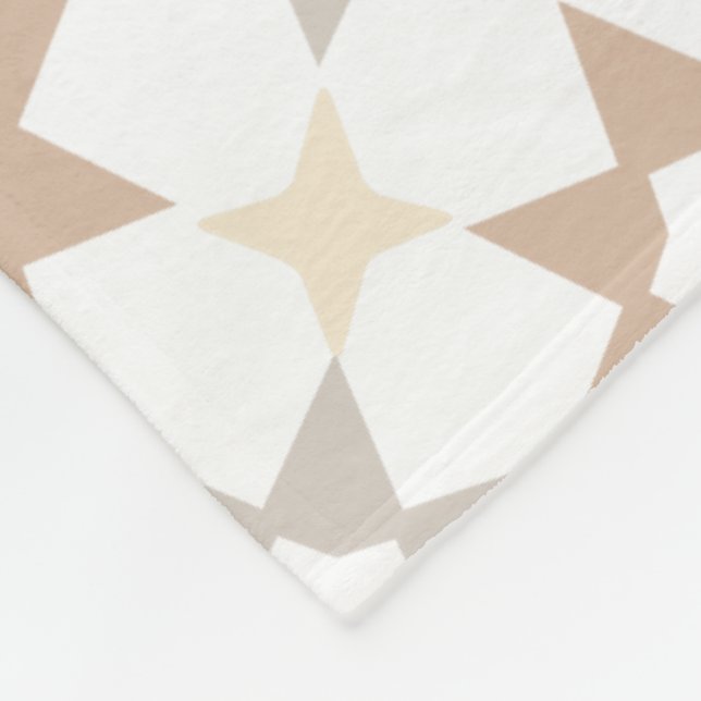 Arabesque Moroccan pattern Fleece Blanket (Corner)