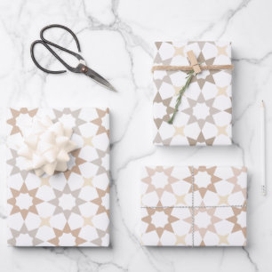 Arabesque Moroccan pattern gift wrapping paper