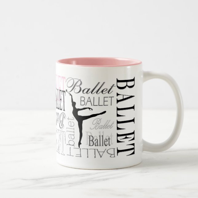 Arabesque Mug w/ Pink Accent (customisable) (Right)