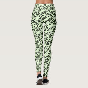 arabesque pattern traditional japanese desgin leggings