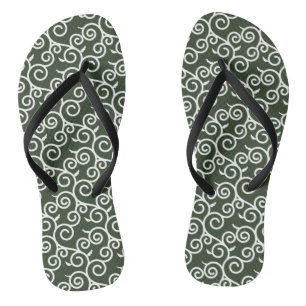 arabesque pattern traditional japanese desgin thongs
