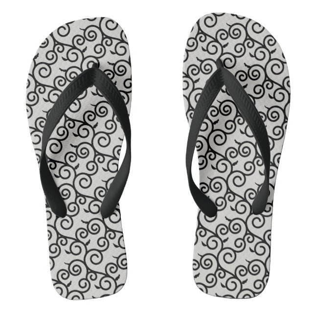 arabesque pattern traditional japanese desgin thongs (Footbed)