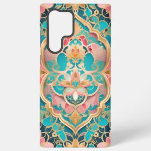 Arabesque Pink Teal Samsung Phone Case