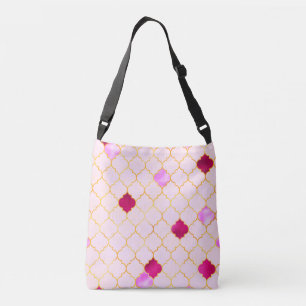 Arabesque Pink Tile Crossbody Bag