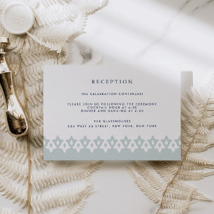 Arabesque Reception Card   Mist