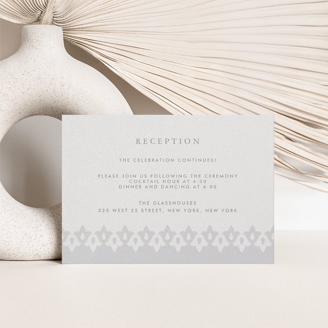 Arabesque Reception Card | Silver Pearl (Creator Uploaded)