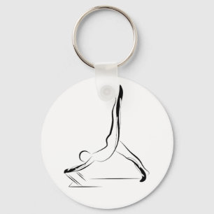 Arabesque Reformer Pilates Pose Abstract Pilates Key Ring