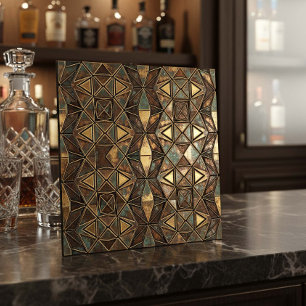 Arabesque Starburst: Oxidized Bronze #14 ID1227 Ceramic Tile