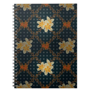 Arabesque. Vintage abstract raster floral seamless Notebook