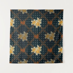 Arabesque. Vintage abstract raster floral seamless Tapestry