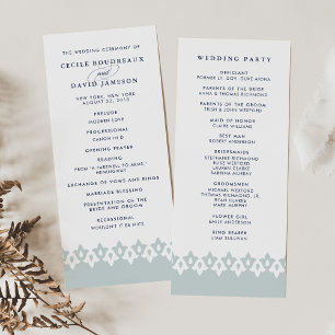 Arabesque Wedding Program   Mist