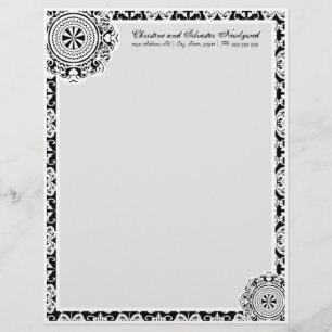 Arabesque White Lace, letterhead Template