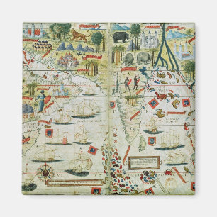 Arabia and India, from the 'Miller Atlas', c.1519 Magnet