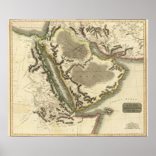 Arabia, Egypt, Abyssinia, Red Sea Poster (Front)