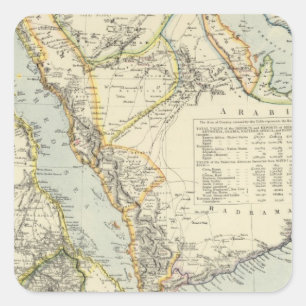 Arabia, Egypt, Nubia, Abyssinia 2 Square Sticker