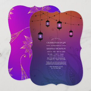 Arabian Bollywood Celebration of Life Invitation