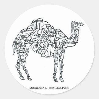 ARABIAN CAMEL CLASSIC ROUND STICKER