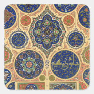 Arabian Decoration, plate XXVII from 'Polychrome O Square Sticker