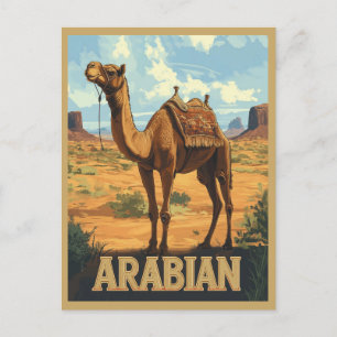 Arabian Desert Adventure - Camel Postcard