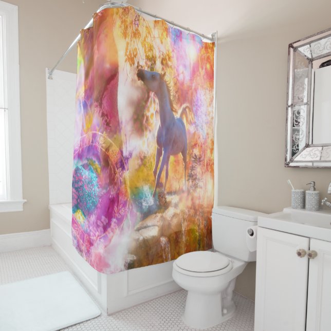 ARABIAN HORSE "CENTAURI” SHOWER CURTAIN (In Situ)