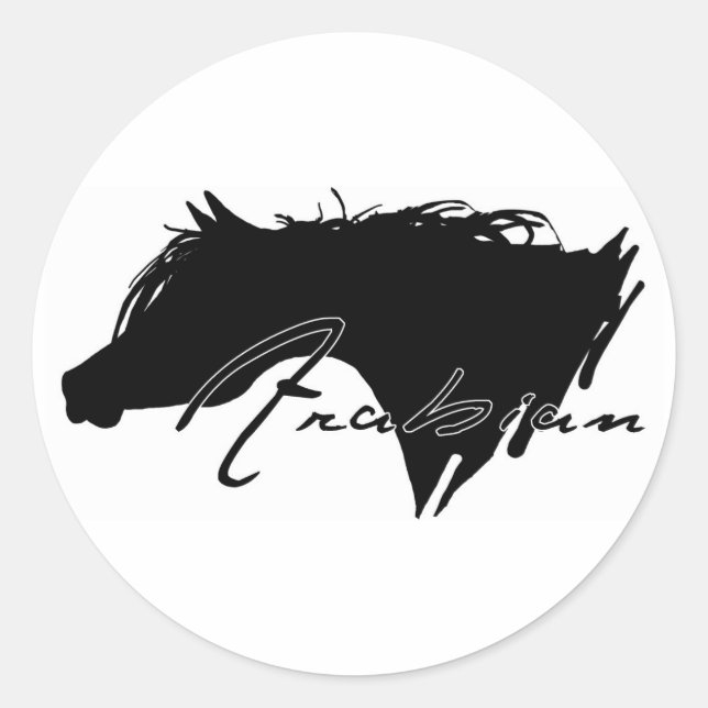 Arabian Horse Classic Round Sticker (Front)