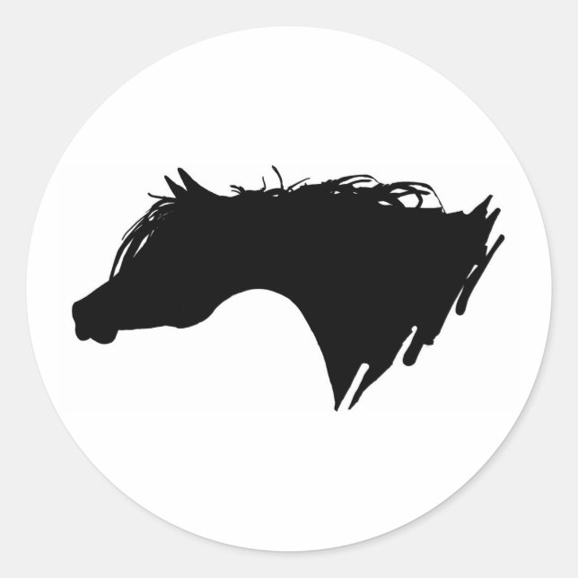 Arabian Horse Head Classic Round Sticker (Front)