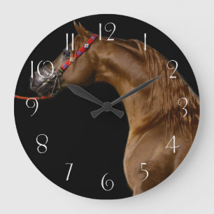 Arabian horse large clock