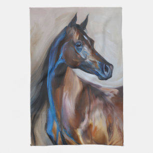 Arabian Horse Painting Tea Towel