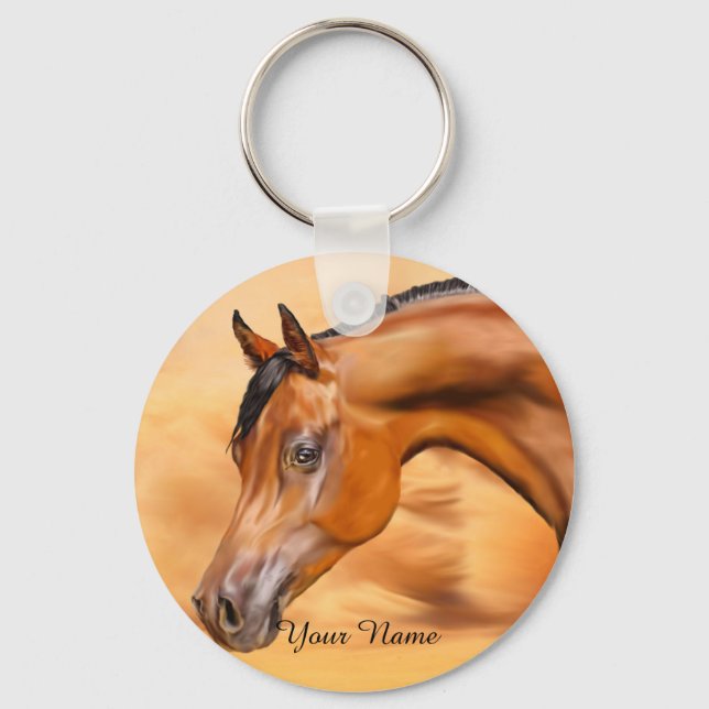 Arabian Horse Personalised Key Ring (Front)