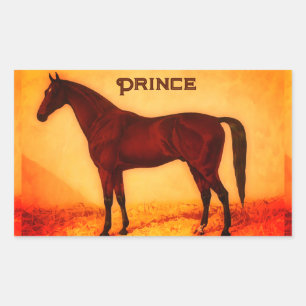 Arabian horse - personalized   rectangular sticker