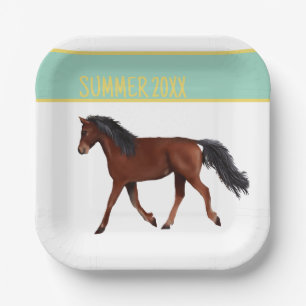 Arabian Horse Picnic Paper Plate