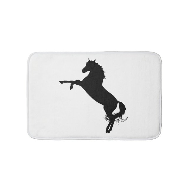 Arabian Horse Silhouette Bath Mat (Front)