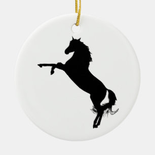 Arabian Horse Silhouette Ceramic Tree Decoration