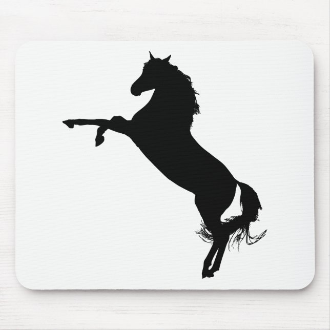 Arabian Horse Silhouette Mouse Pad (Front)