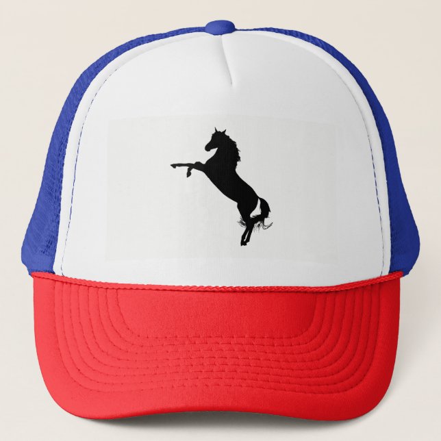 Arabian Horse Silhouette Trucker Hat (Front)