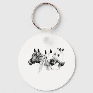 Arabian Horses Key Ring