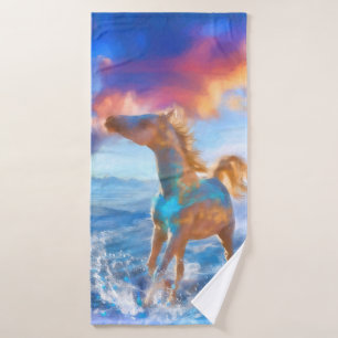 Arabian Horses of STELLAR ISLAND Bath Towel