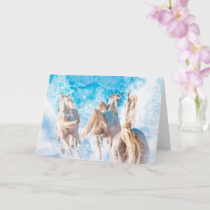 ARABIAN HORSE'S WINTER TAILS CARD