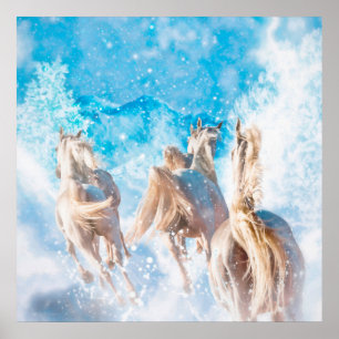 ARABIAN HORSE'S WINTER TAILS POSTER