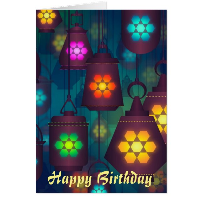 Arabian Lanterns Moroccan birthday (Front)