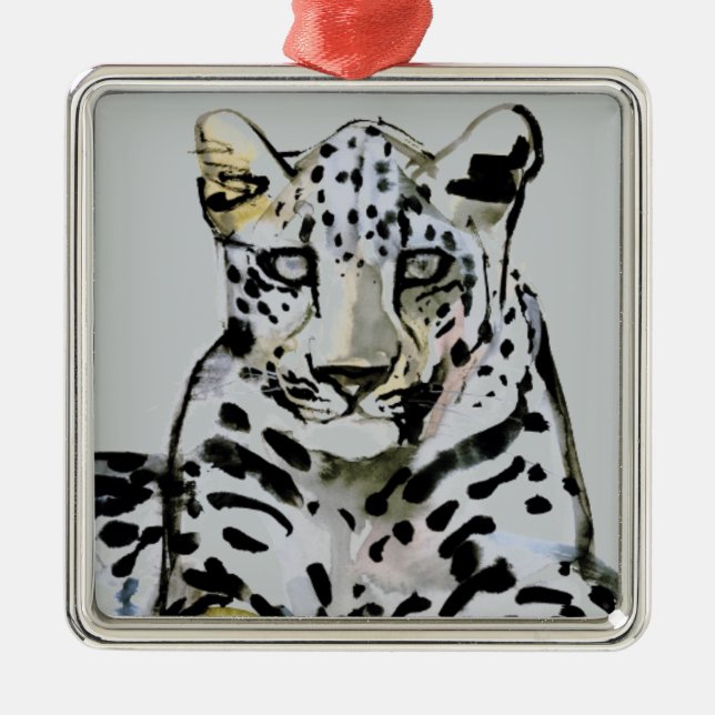Arabian Leopard 2008  7 Metal Ornament (Front)