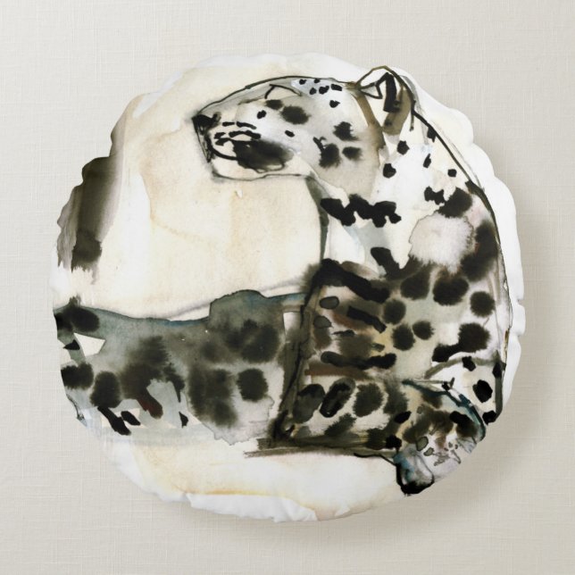 Arabian Leopard 2008 Round Cushion (Front)