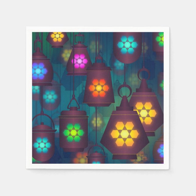 Arabian Moroccan lanterns dinner party Napkin (Front)