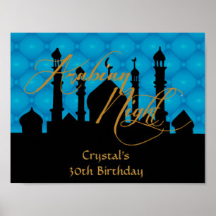 Arabian Night, 30th Birthday Party Poster