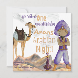 Arabian Night Birthday Invitation Card