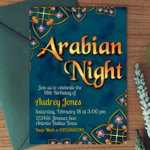 Arabian Night - Turquoise Invitation